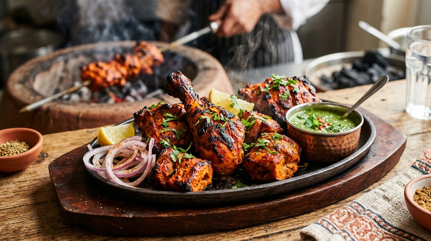 Clay-Oven Tandoori Chicken & Malai Tikka